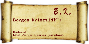 Borgos Krisztián névjegykártya